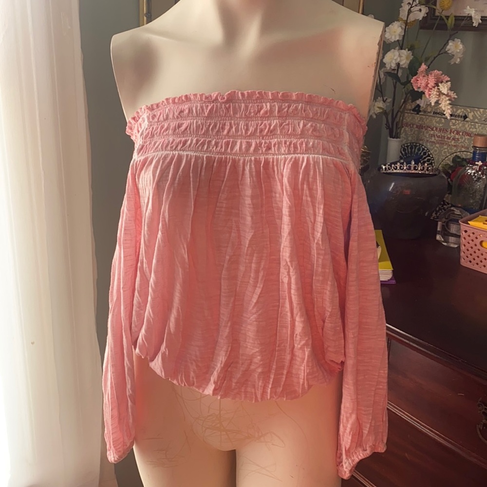 CHARMING PINK OFF THE SHOULDER BLOUSE